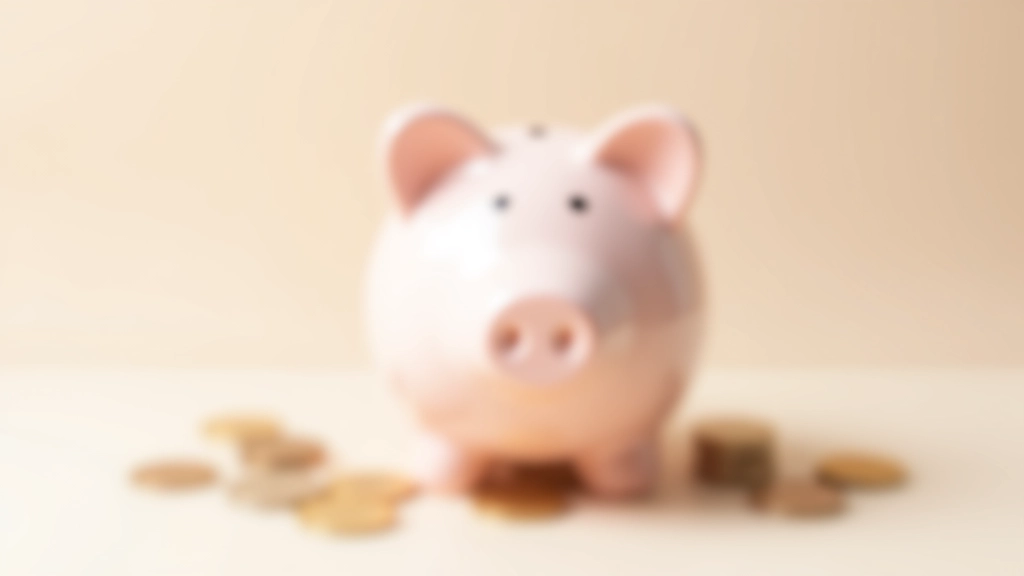 Tirelire en céramique avec des pièces de monnaie à côté, symbole de l'épargne